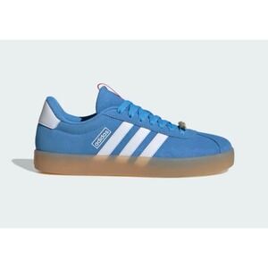 Adidas VL Court 3.0 Blue Suede Gum Sole Sneakers ID9074 Womens 7.5 Low Top Shoes